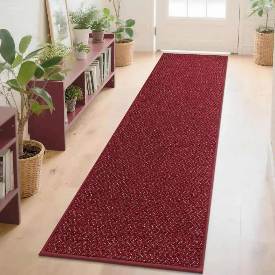 31x120 Red Chevron Front Door Runner