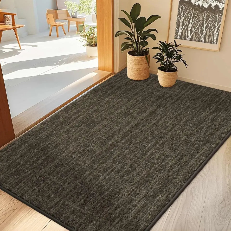 32x48 Brown Abstract Carpet Front Door