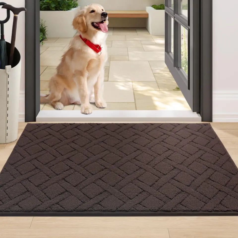 32x48 Brown Classic Pattern Mud Door Mat