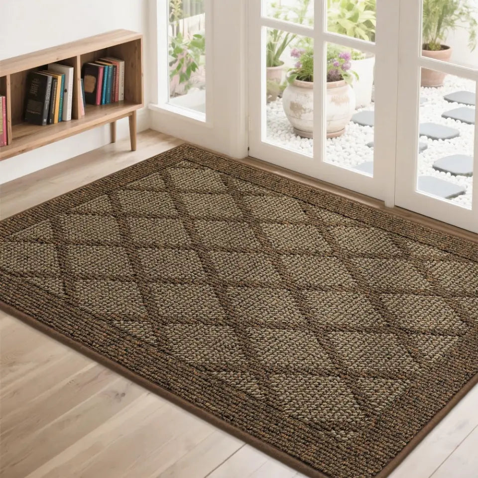 32x48 Brown Plain Diamond Door Mats