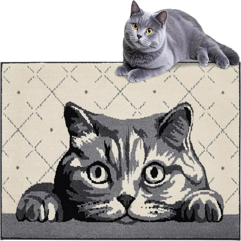 32x48 Grey Cat Front Door Mat