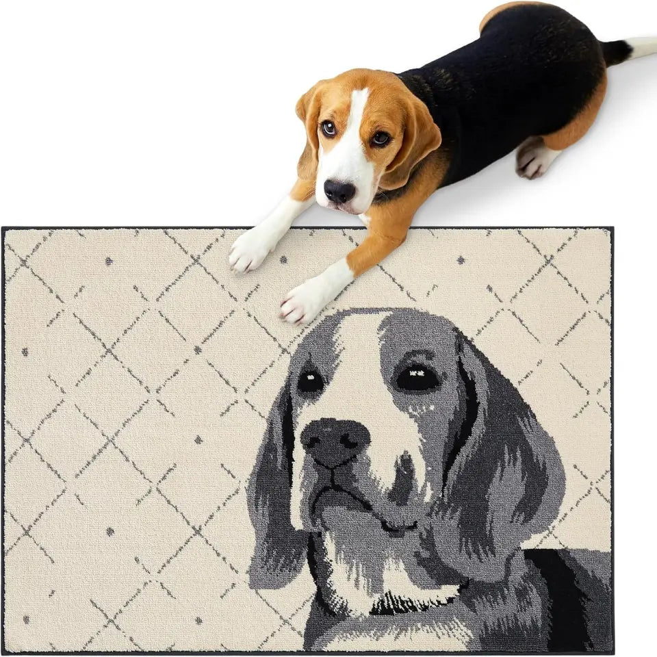 32x48 Grey Dog Themed Doormats