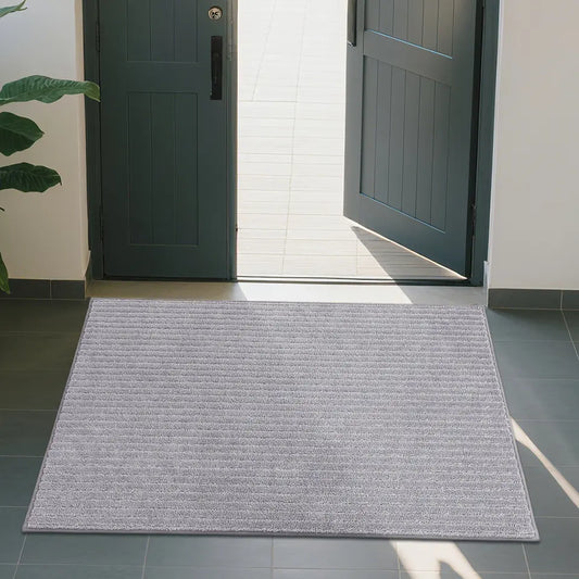 32x48 Grey Striped Door Mat for Double Wide Door