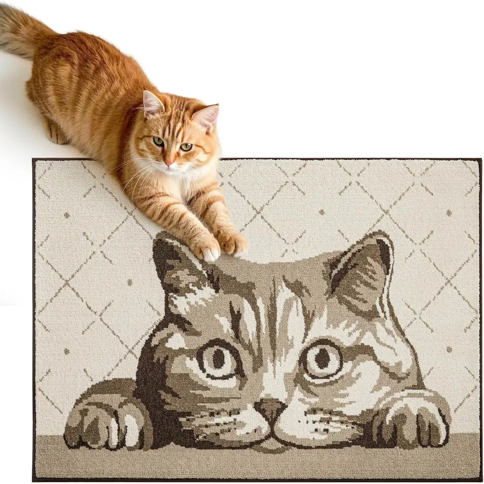 32x48 Taupe Cat Front Door Mat