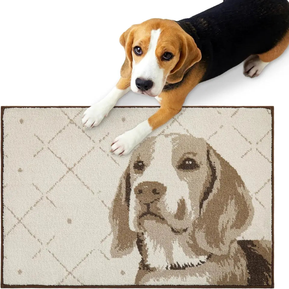 32x48 Taupe Dog Themed Doormats