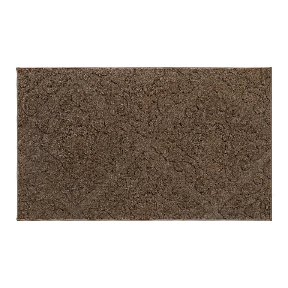 36x60 Brown Elegant Floral Door Mats