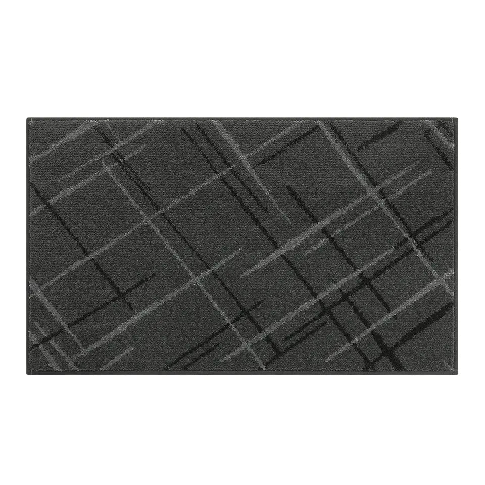 36x60 Grey Pattern of Abstract Buffalo Plaid Doormat