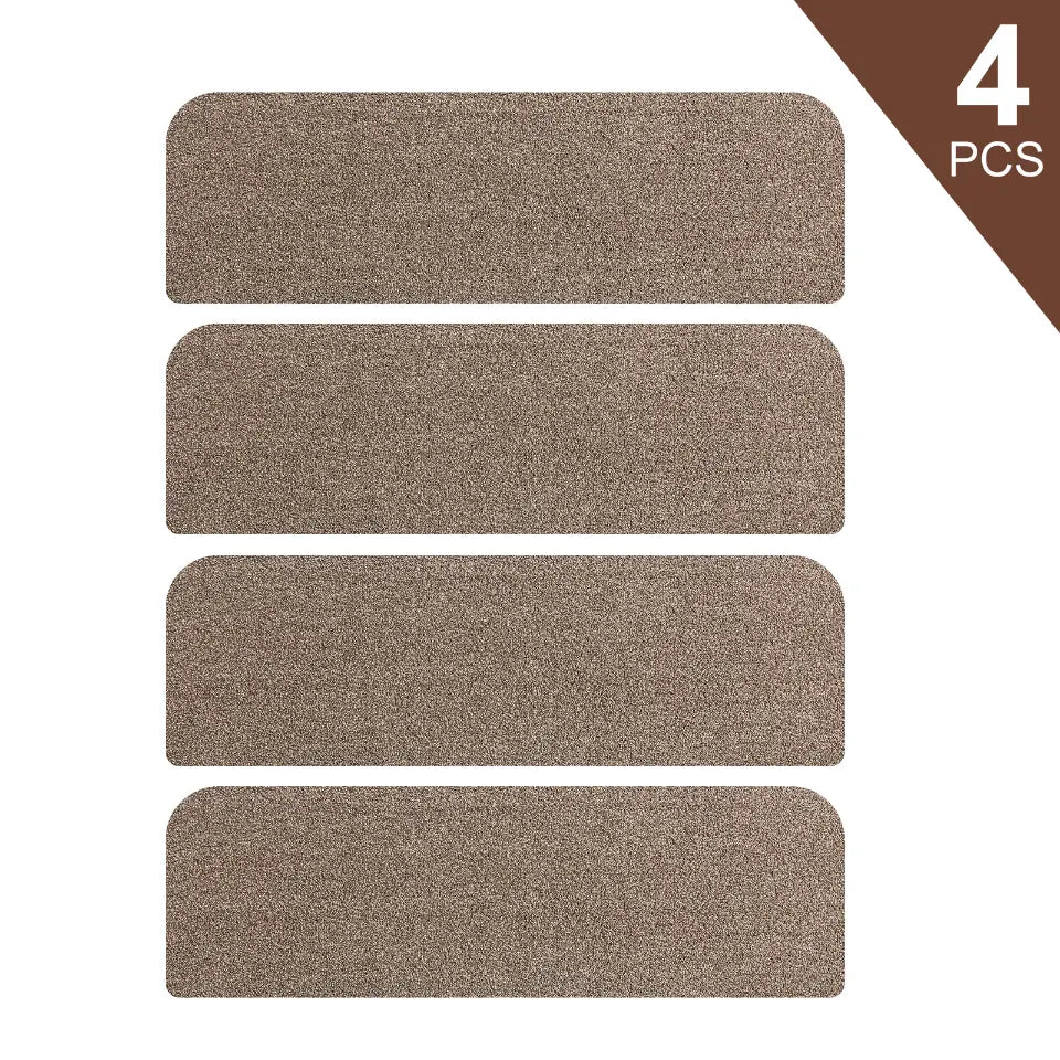 4pcs Set of Beige Machine Washable Stair Treads