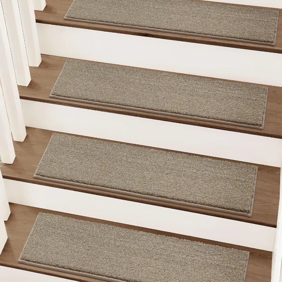 Beige Plain Color Rug Treads for Steps