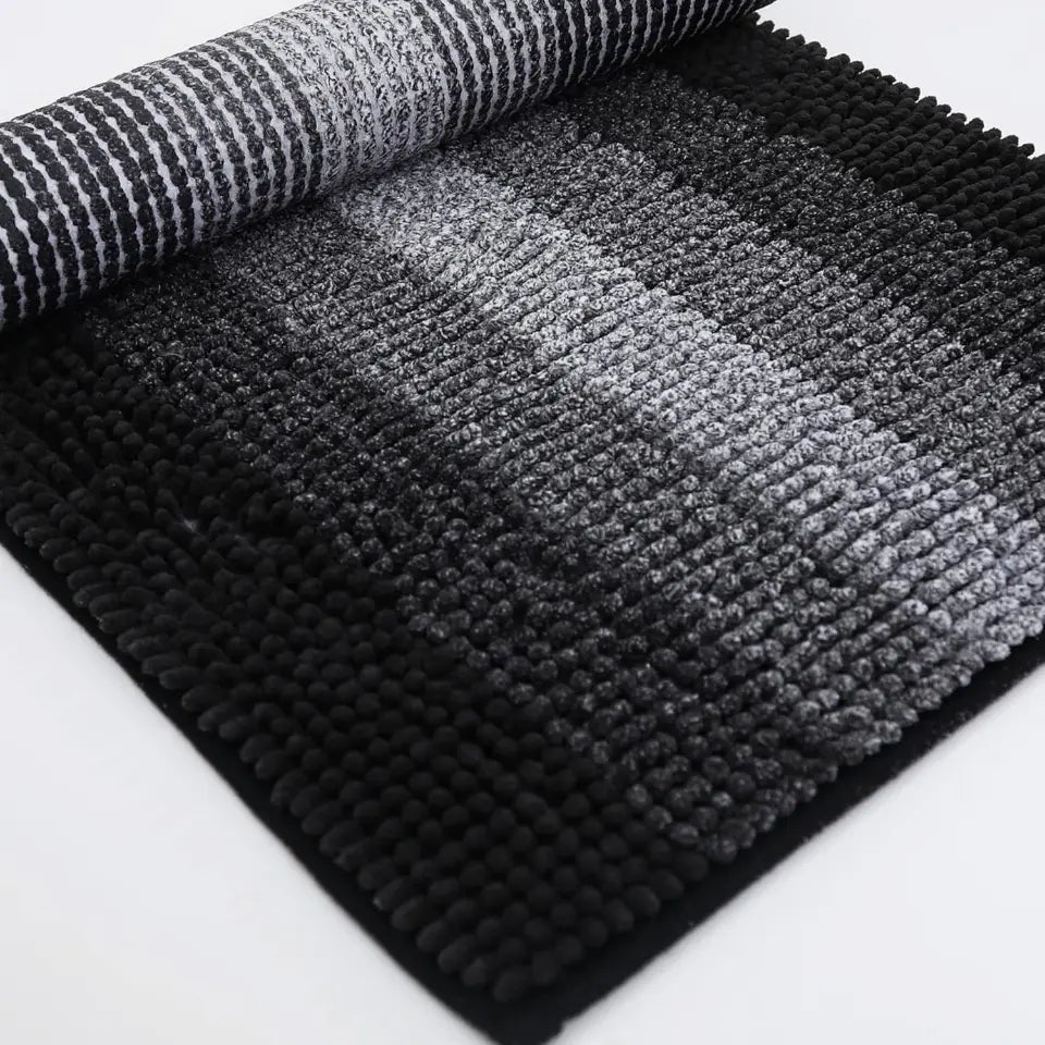 Black and Grey Gradient Rug Roll