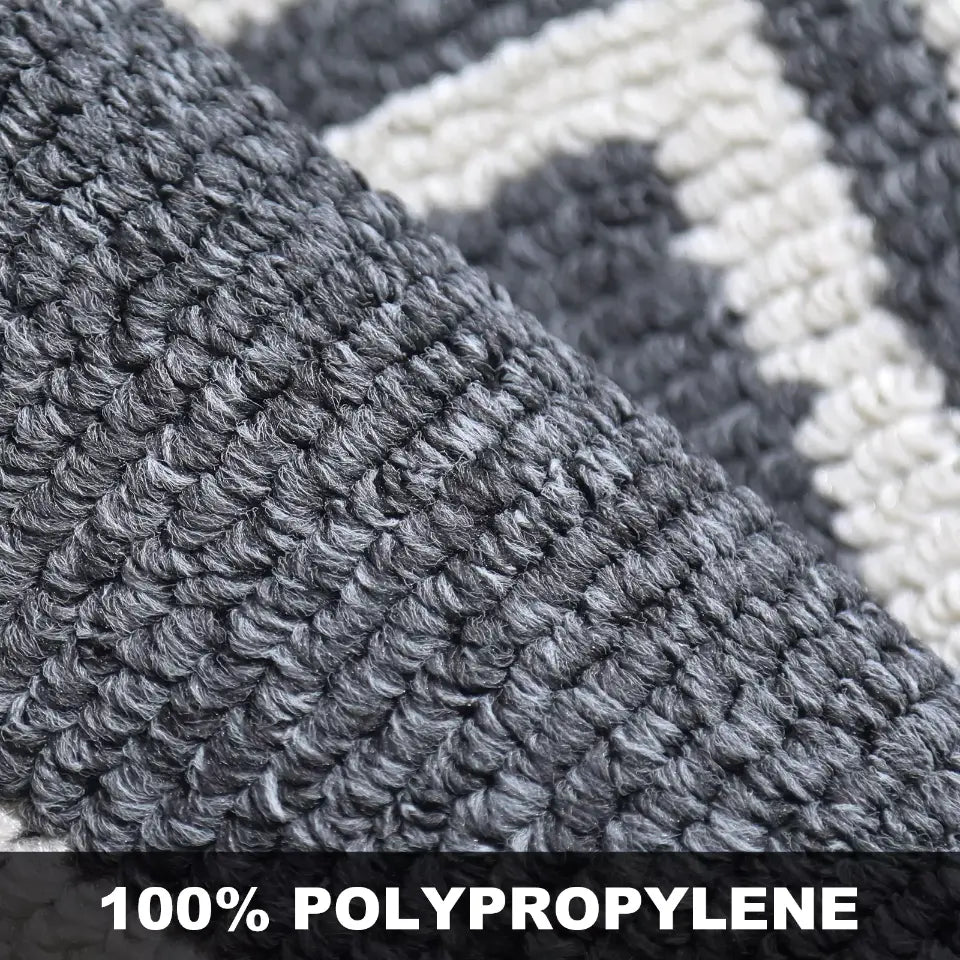 Material of Black Non Skid Washable Kitchen Rugs