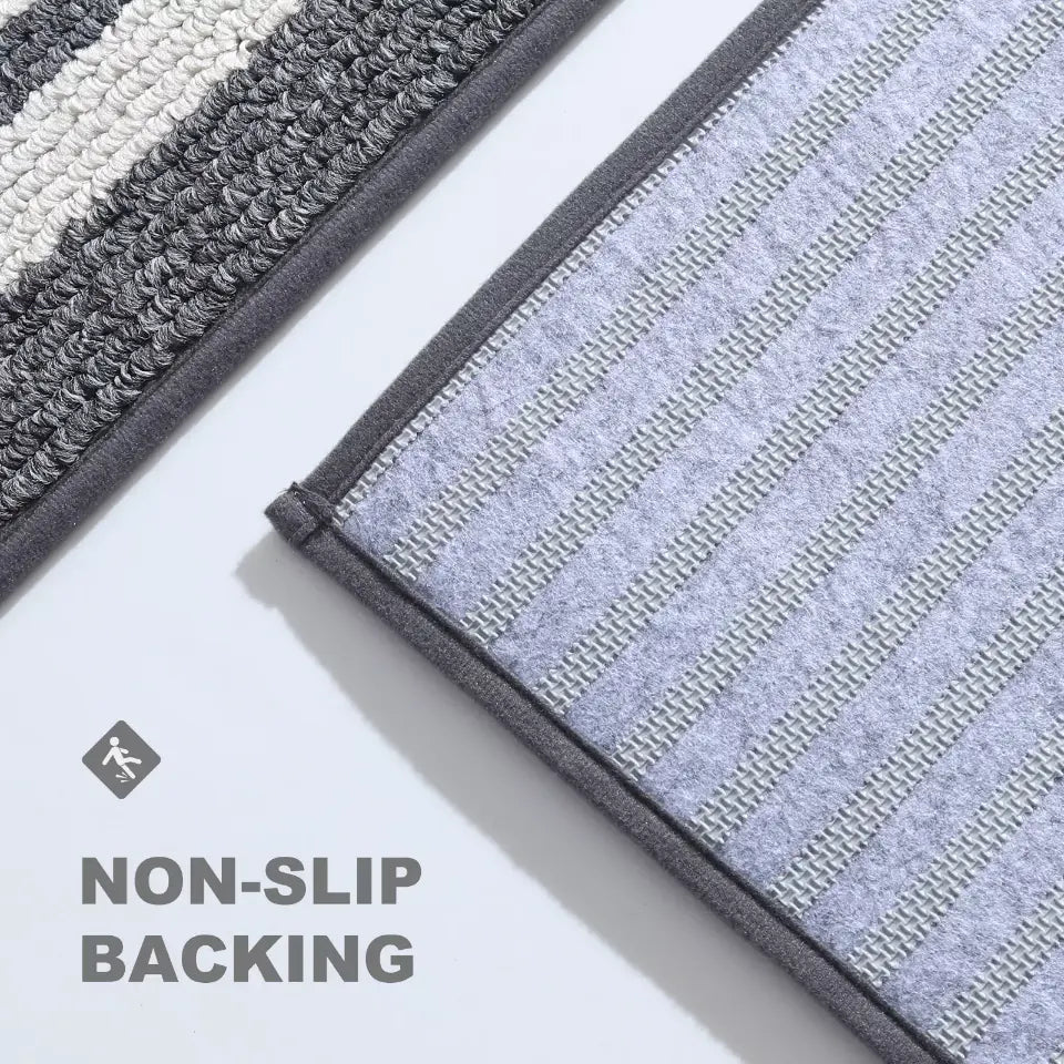 Black Sink Runner with Non-Slip Backing