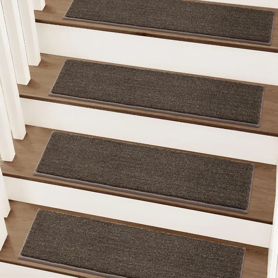 Brown Plain Color Rug Treads for Steps