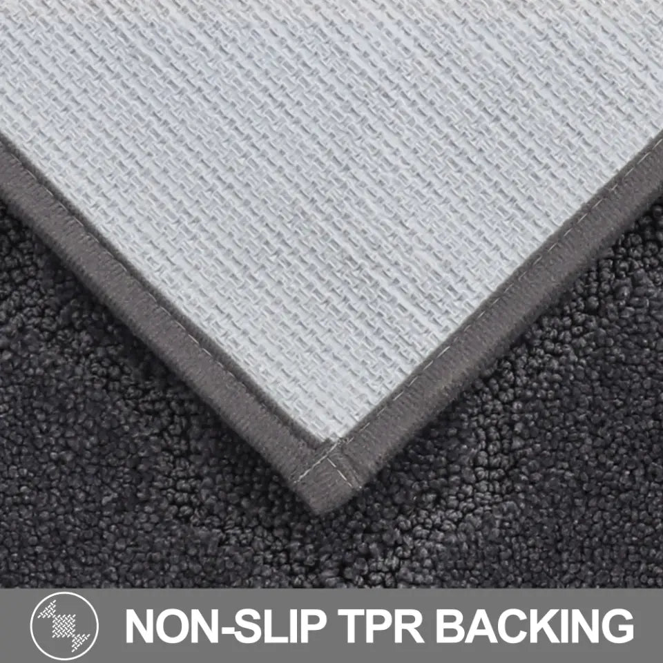 Dark Grey Scatter Rugs for Kitchen with Non-Slip TPR Backing