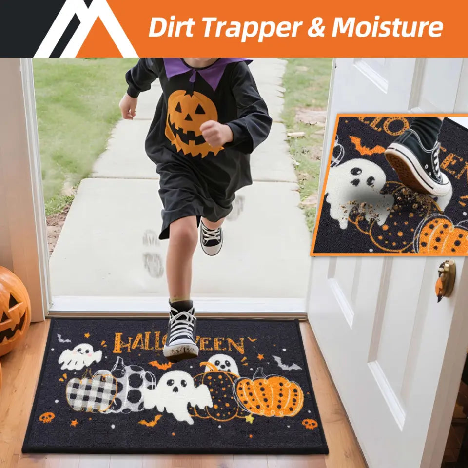 Dirt Trapper Scary Front Door Mat for Halloween