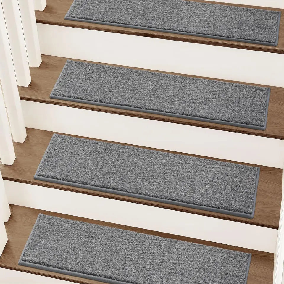 Grey Plain Color Rug Treads for Steps