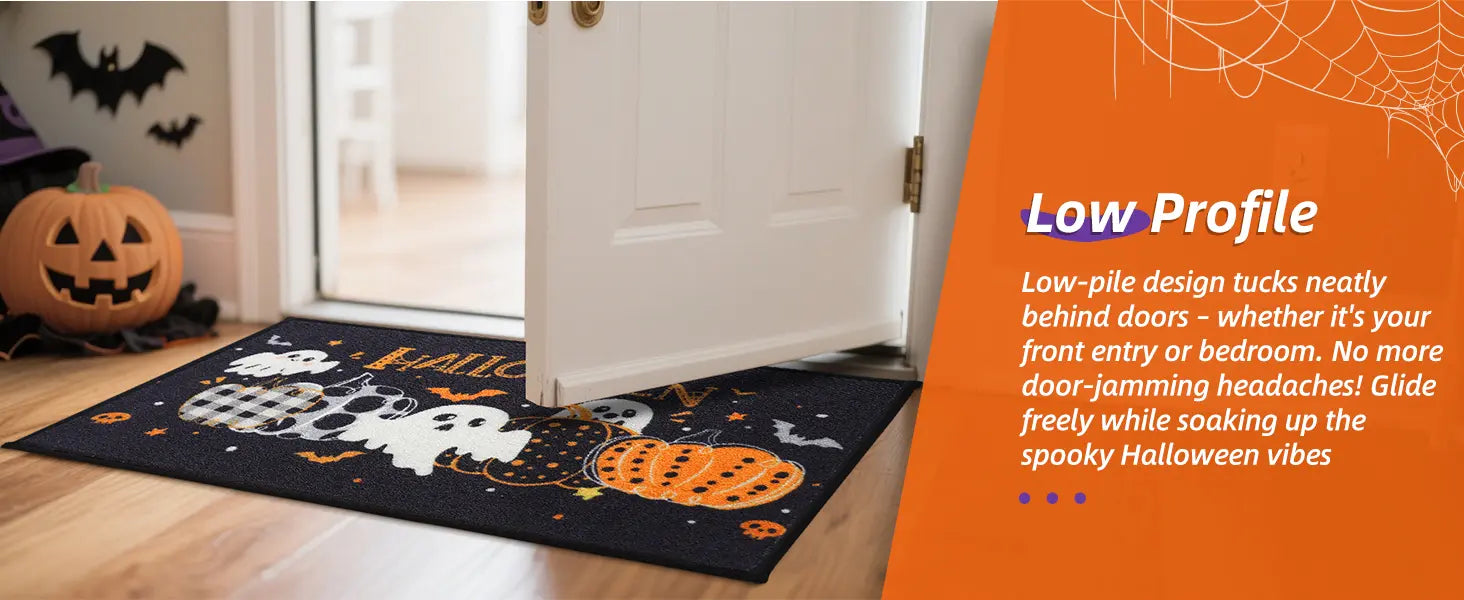 Low Profile Feature of Scary Front Door Mat for Halloween