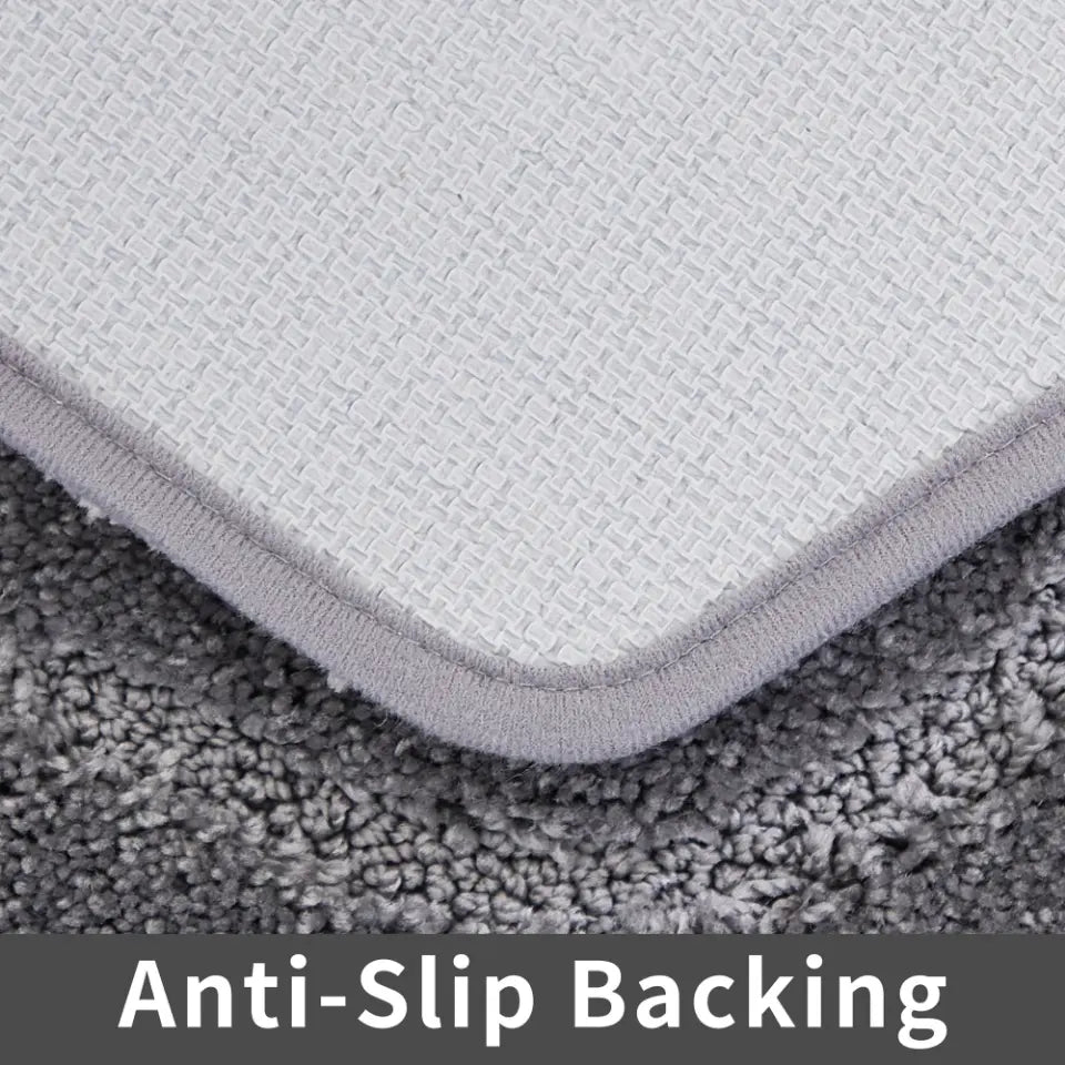 Perfect Touch Bath Rug with Anti-Slip Backing