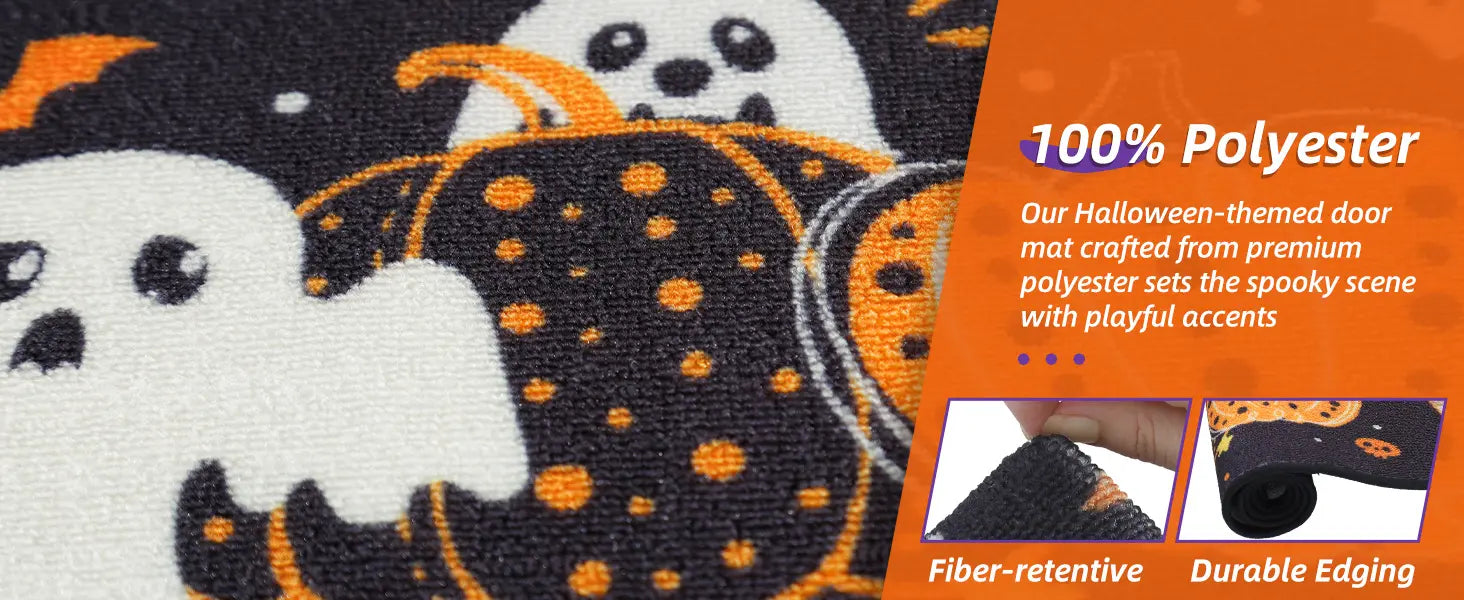 Premium Polyster Feature of Scary Front Door Mat for Halloween