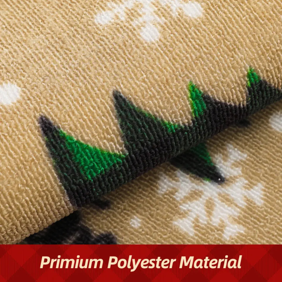 Primium Polyster Material of Tree Snowflakes Xmas Kitchen Mats