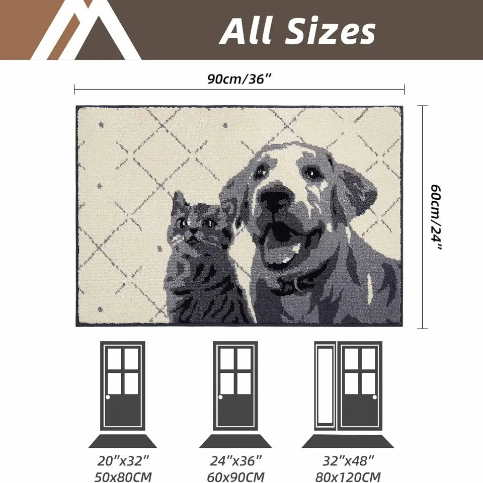 Size for Pet Door Mats