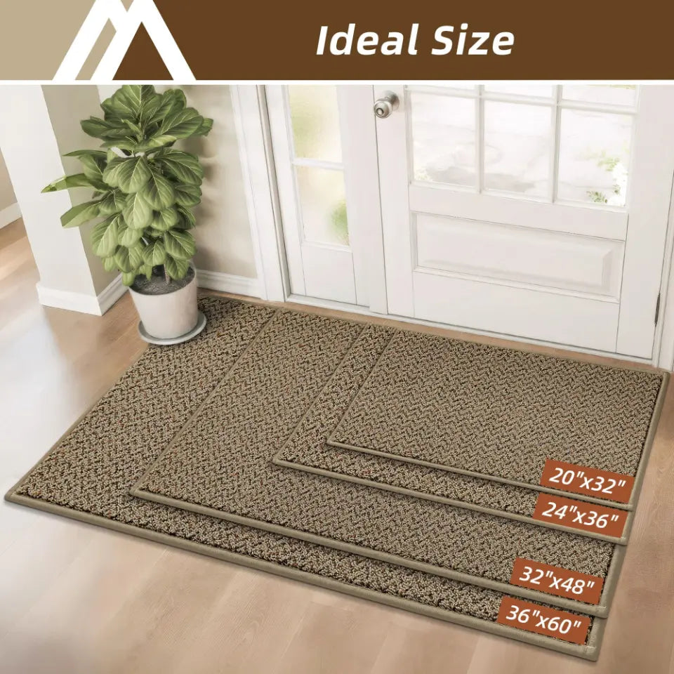 Taupe Chevron Door Mats