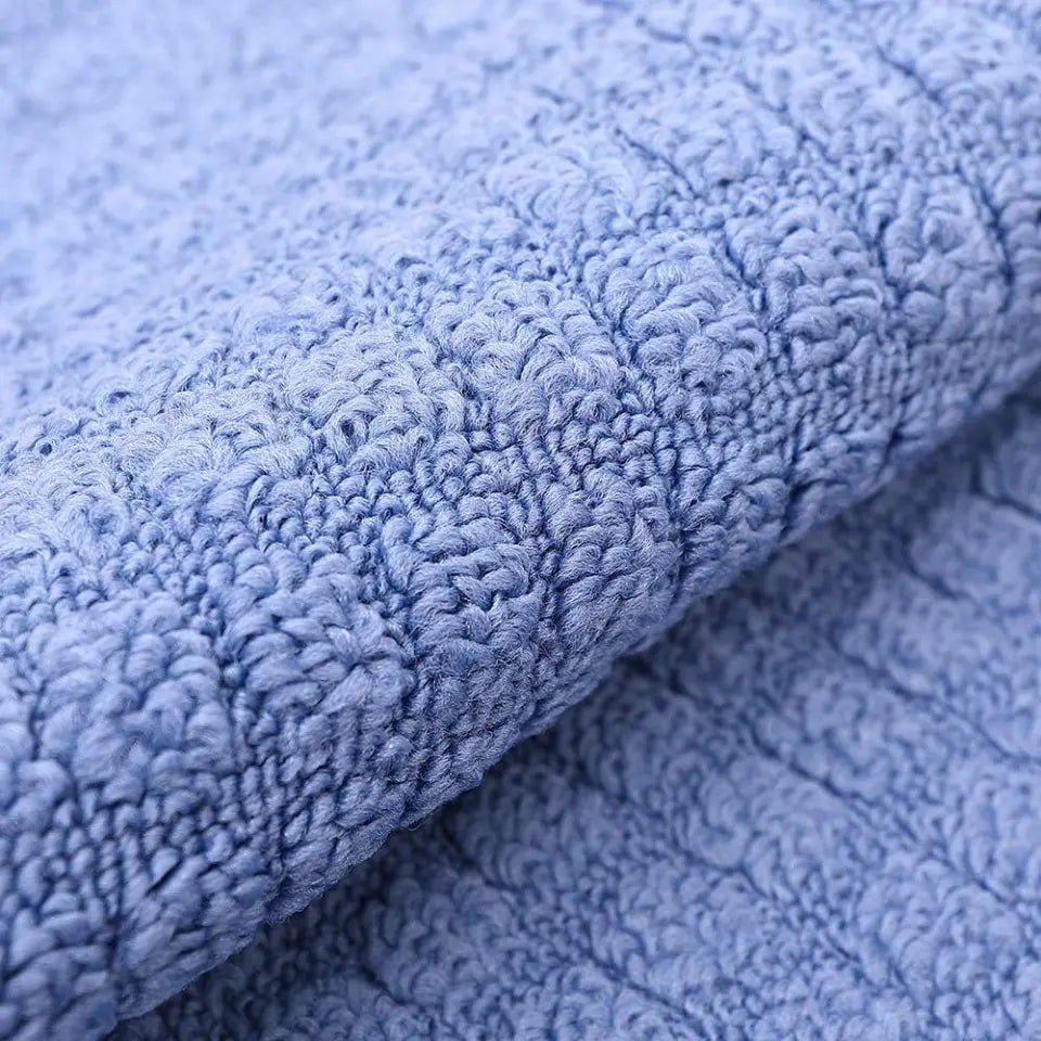 Texture of Blue D Shaped Small Kitchen Rugs