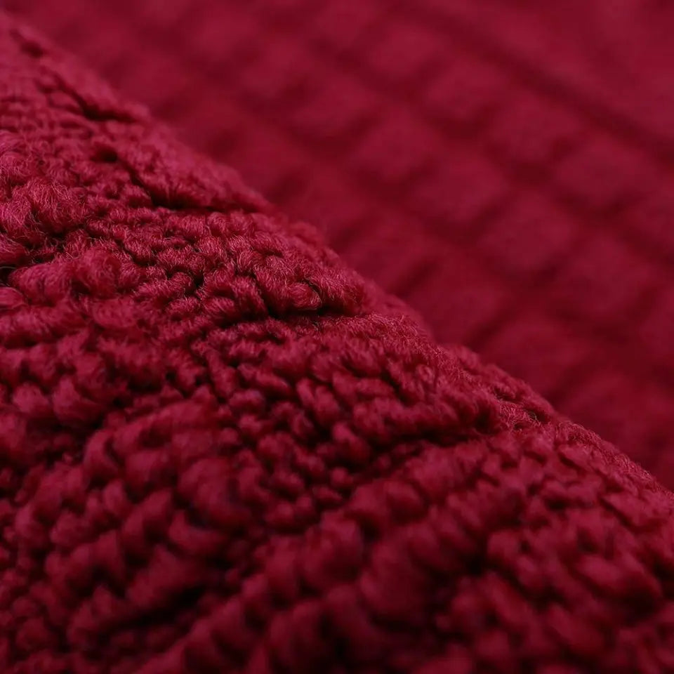 Texture of Red D Shaped Small Kitchen Rugs