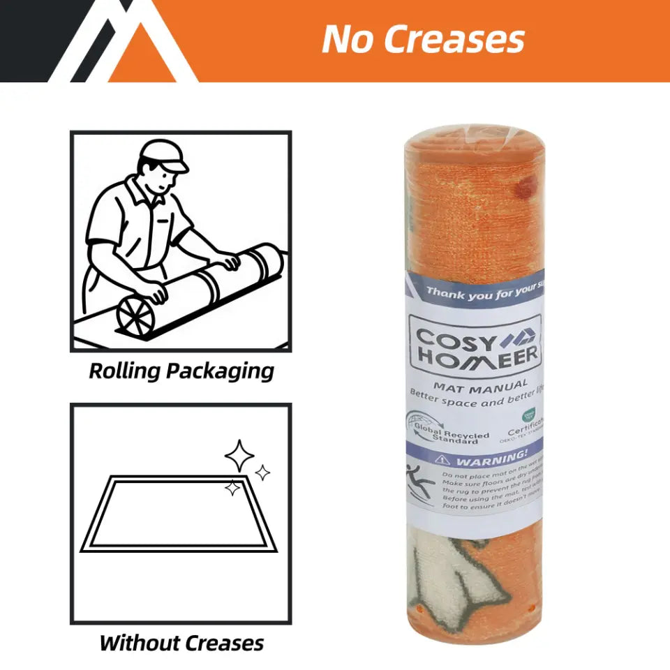 Upgraded Rolling Packaging for Trick or Treat Halloween Kitchen Mat to Avoid Creases and Wrinkles on Rugs
