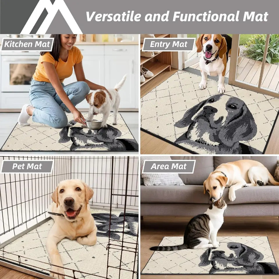 Versatile and Functional Mat with Dog Pattern