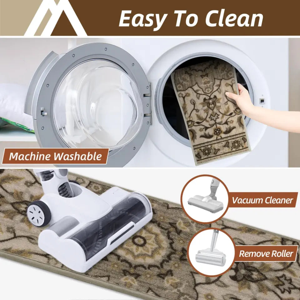 Vintage Floral Durable Stair Treads which Easy to Clean