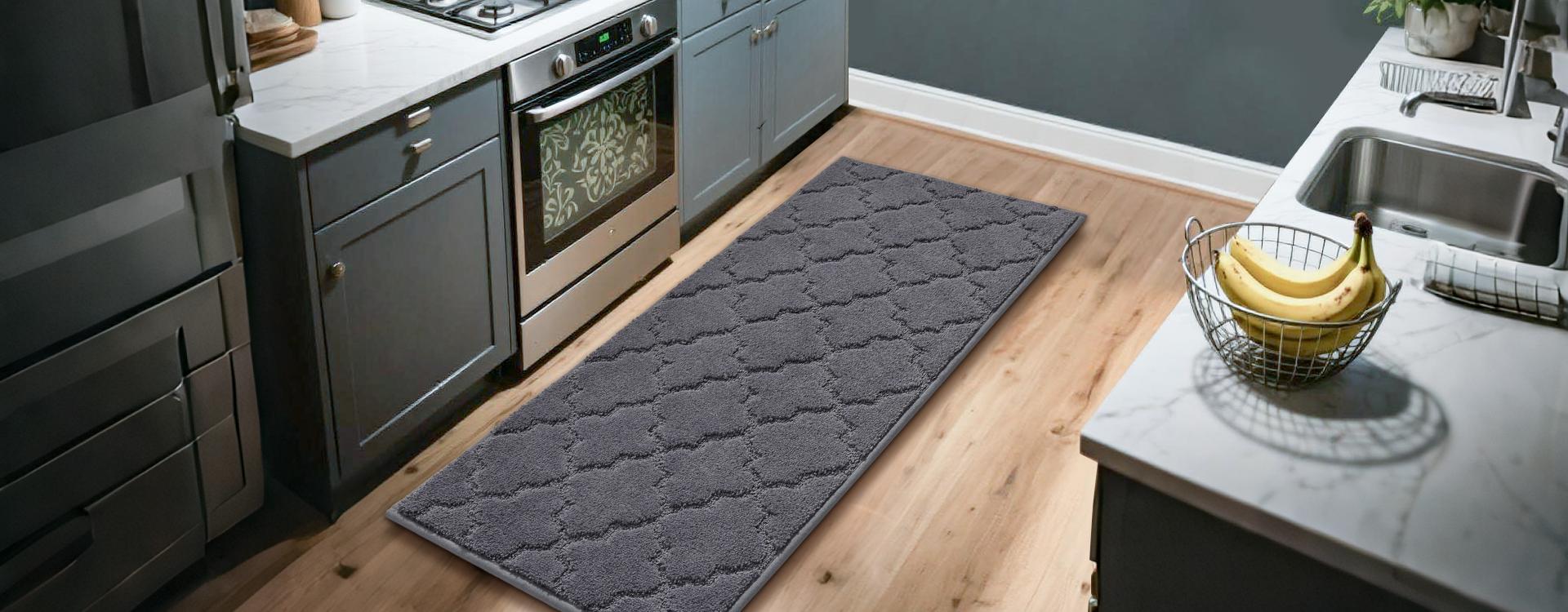 Kicthen with a Non Skid Washable Kitchen Rug