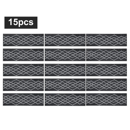 15pc Black Classic Geometric Carpet Stairs