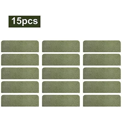 15pcs Set of Green Machine Washable Stair Treads