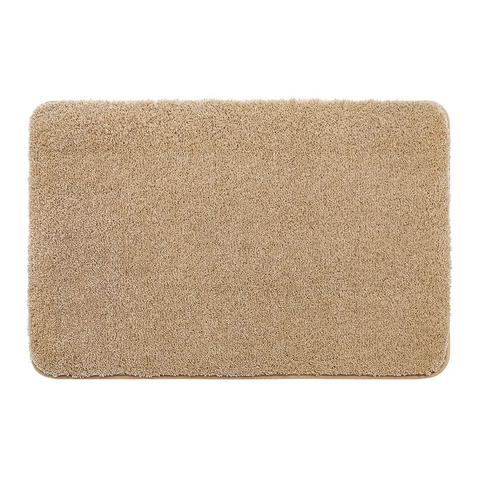 16x24 Beige Pattern of Plain Color Luxury Bath Rugs