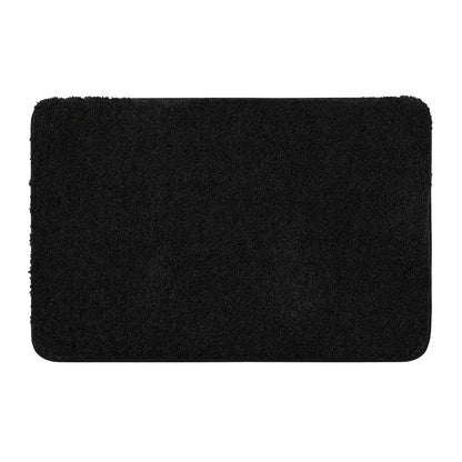 16x24 Black Pattern of Plain Color Luxury Bath Rugs
