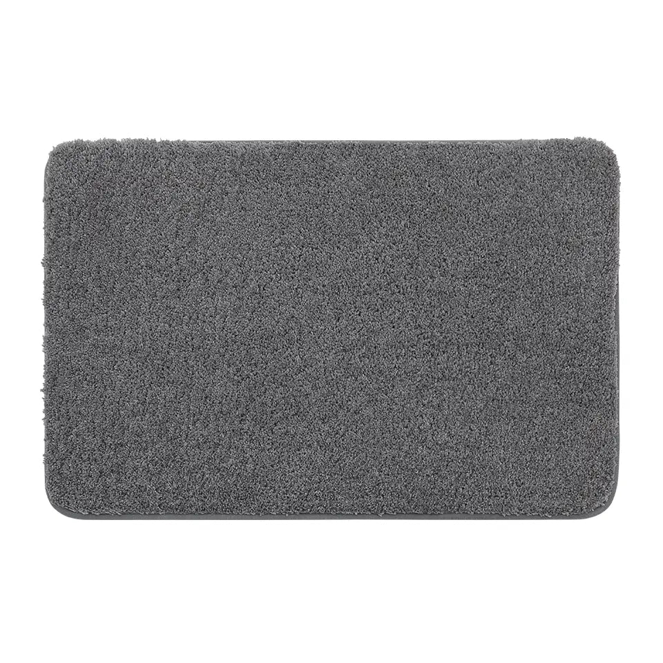 16x24 Dark Grey Pattern of Plain Color Luxury Bath Rugs