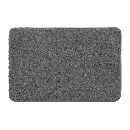 16x24 Dark Grey Pattern of Plain Color Luxury Bath Rugs