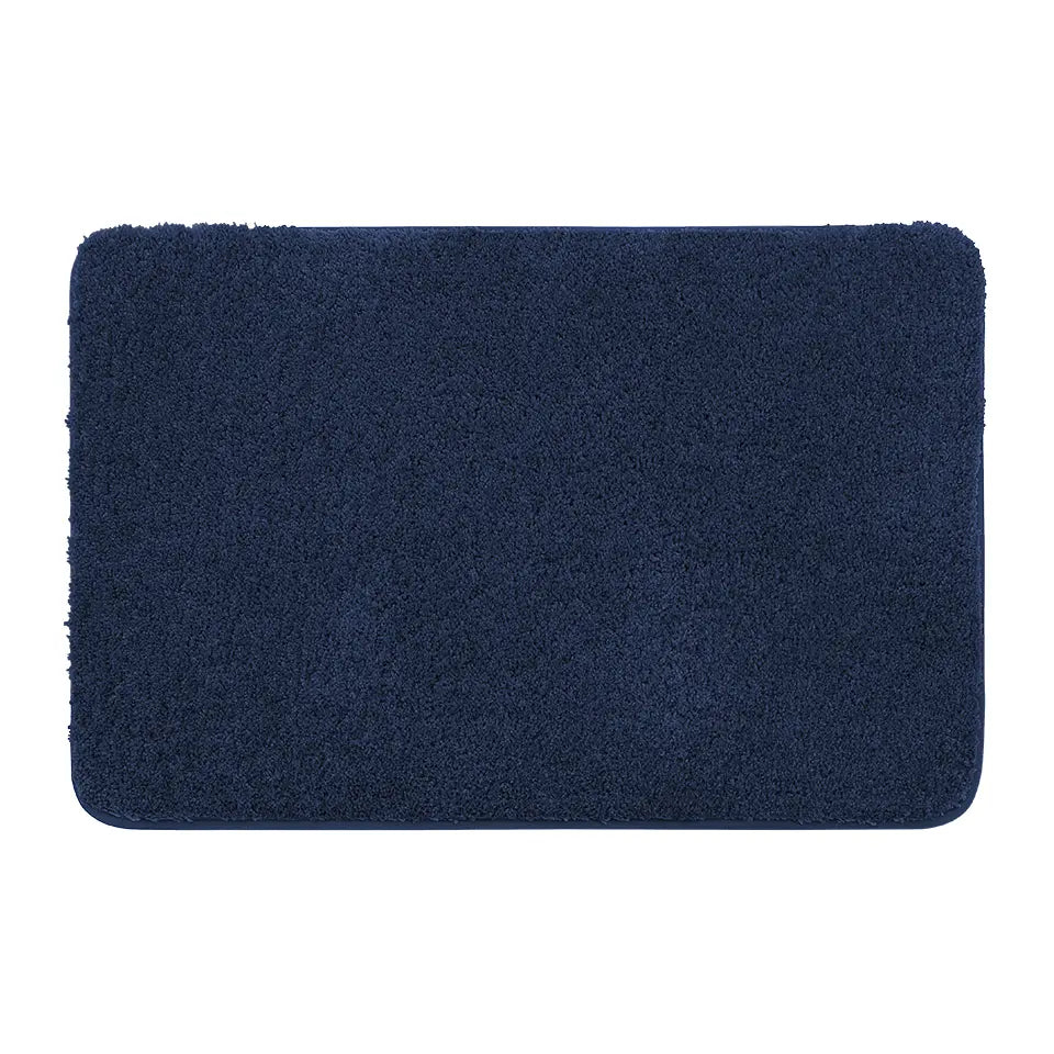 16x24 Navy Blue Pattern of Plain Color Luxury Bath Rugs