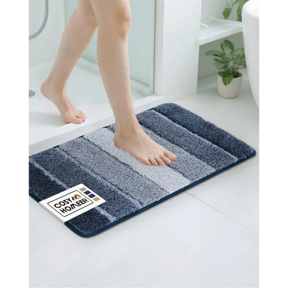 17x24 Dark Blue Ombre Square Bathroom Rug