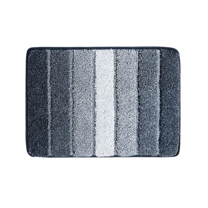 Dark Blue Pattern of Ombre Square Bathroom Rug