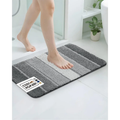 17x24 Grey Ombre Square Bathroom Rug