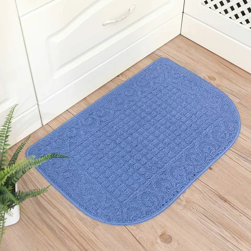 18x27 Blue D Shaped Small Kitchen Rugs