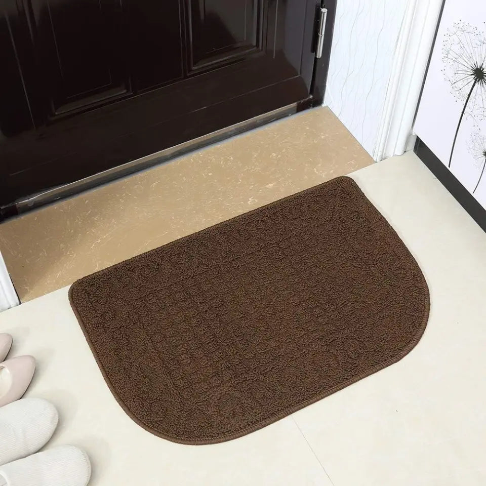 18x27 Brown D Shaped Small Kitchen Rugs