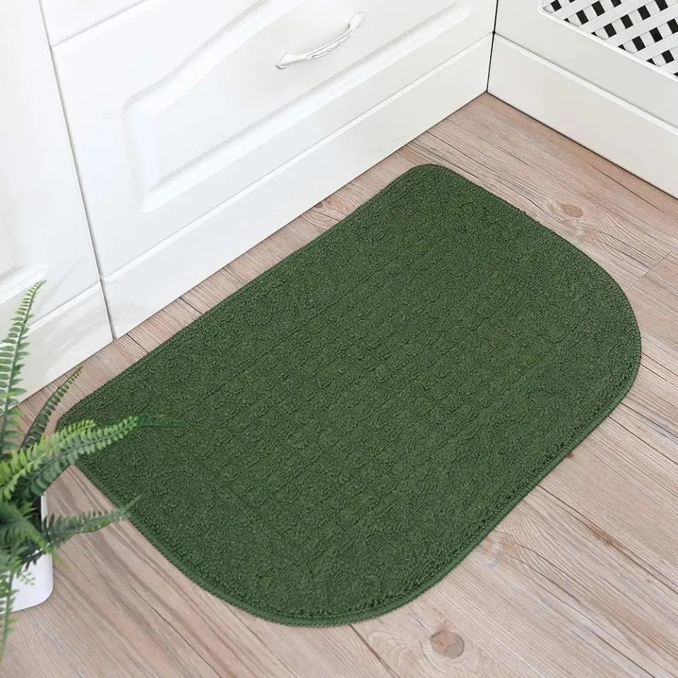 18x27 Green D Shaped Small Kitchen Rugs
