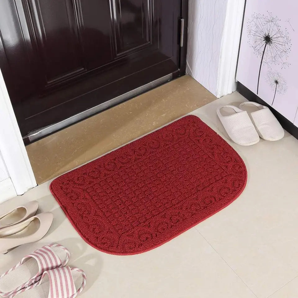 18x27 Red D Shaped Small Kitchen Rugs