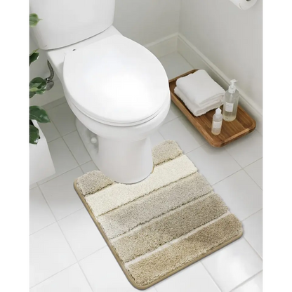 20x24 Beige Ombre U Shaped Bathroom Rug