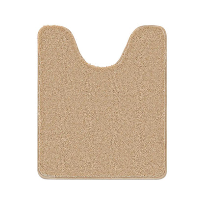 Beige bath mat on a white background