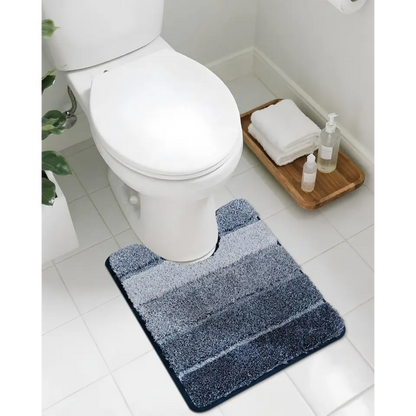 20x24 Dark Blue Ombre U Shaped Bathroom Rug