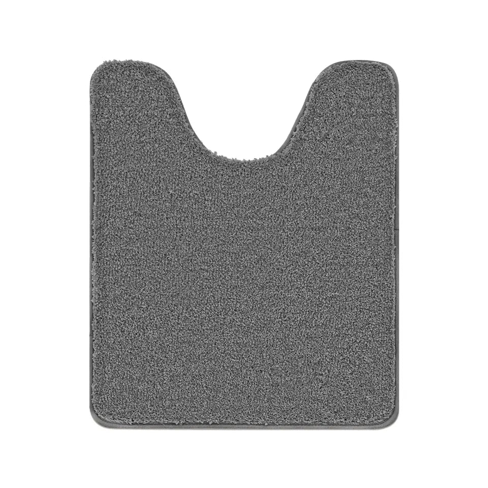 Gray bath mat on a white background